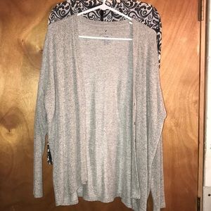Grey plush AE cardigan